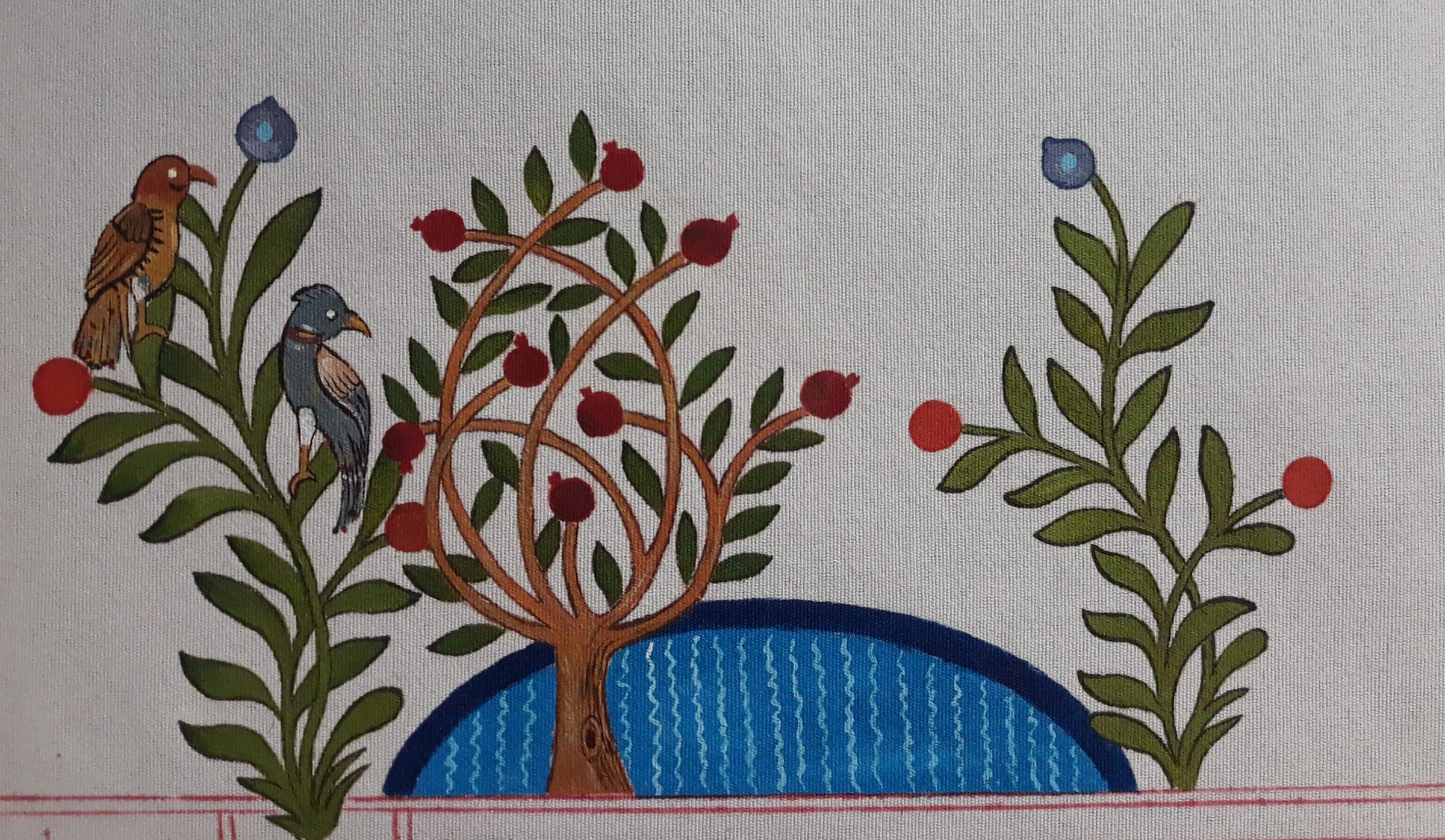 The Bird of Fortune, painting detail