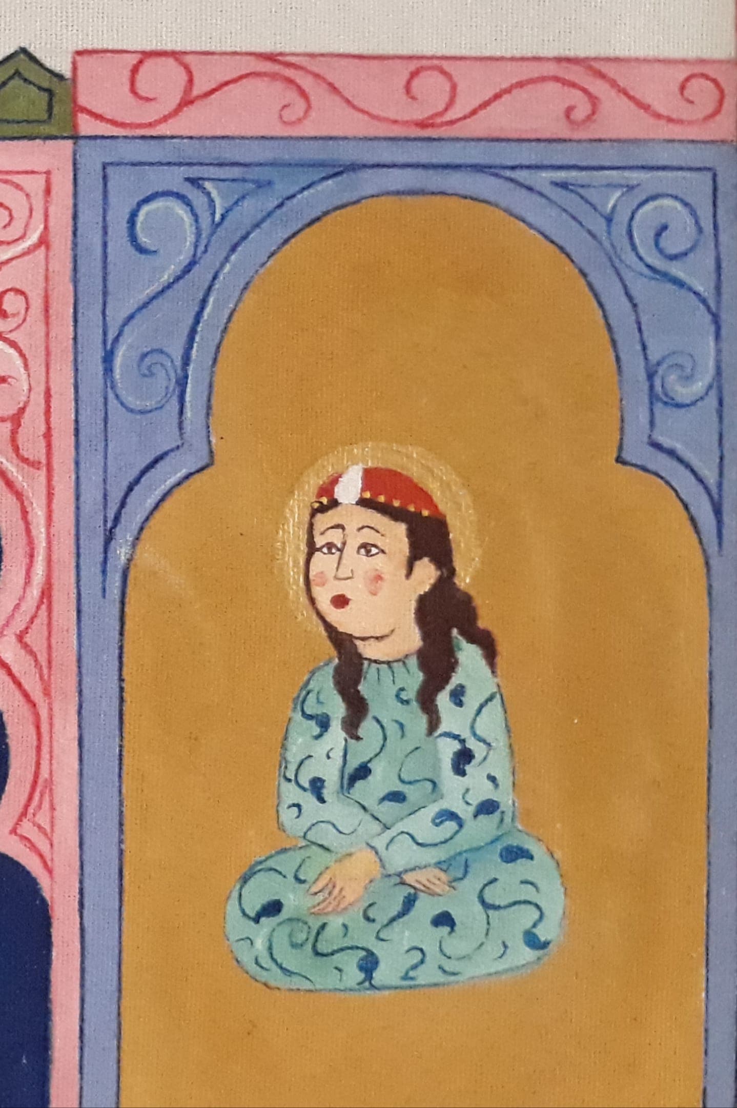 The Bird of Fortune, a seated figure in an arch